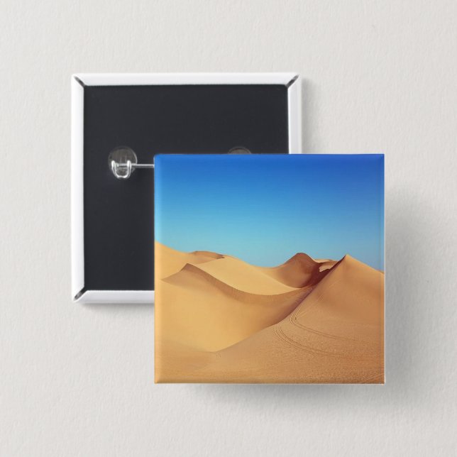 Desert dunes photo 15 cm square badge (Front & Back)