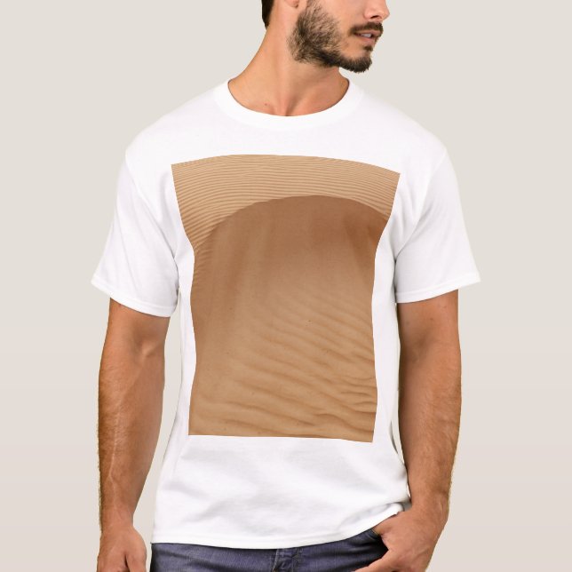 Desert Dunes: Sandy Waves Texture. T-Shirt (Front)