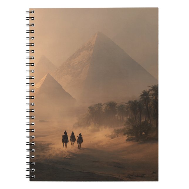 Desert Dusk Egyptian Pyramid Notebook (Front)