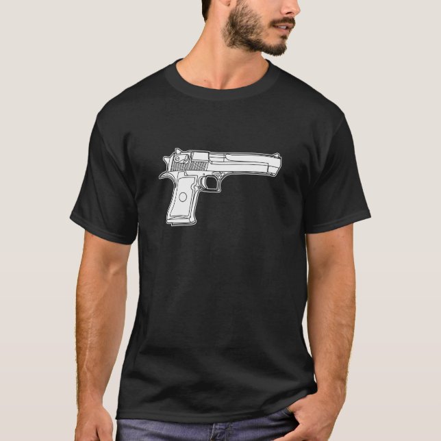 desert eagle 50 graphic gun firearm t-shirt High (Front)