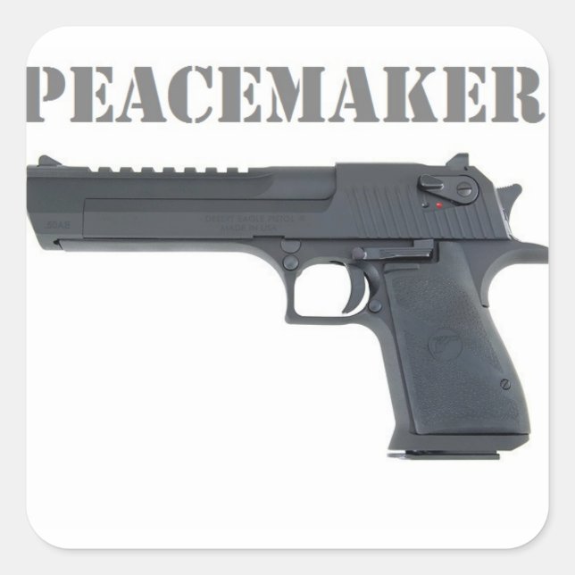 ''desert eagle peacemaker square sticker (Front)