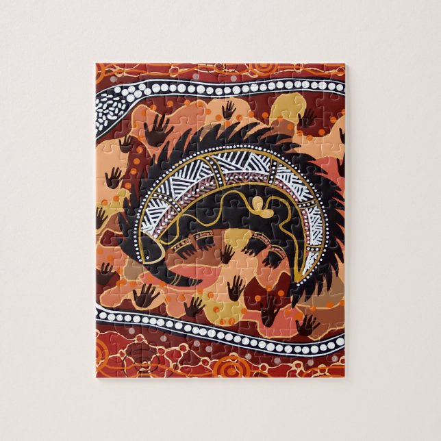 Desert Echidna Dreaming Jigsaw Puzzle (Vertical)