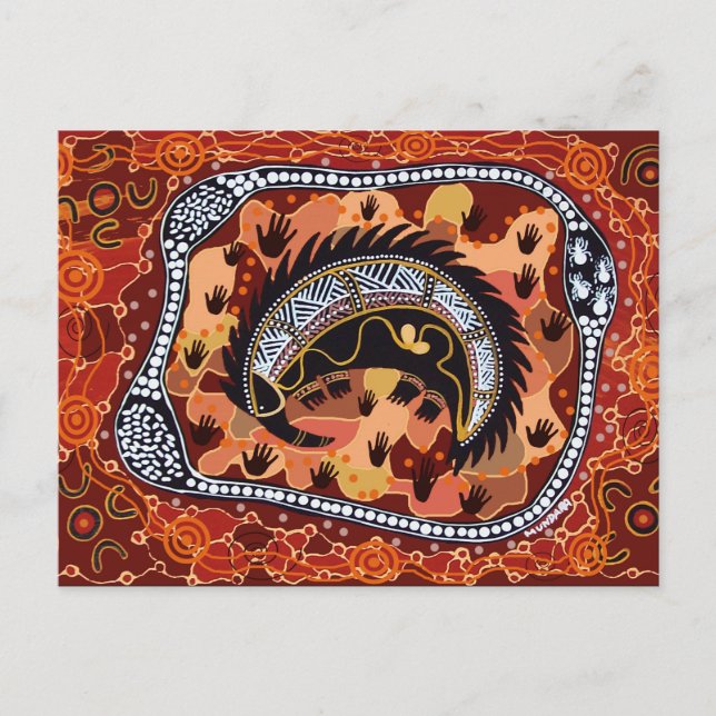 Desert Echidna Dreaming Postcard (Front)