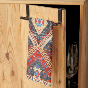 Desert Echoes: Southwestern Boho Heritage Tea Towel