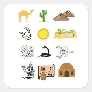 Desert Elements Square Sticker