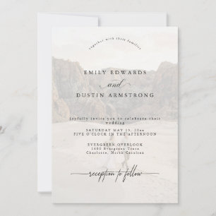 Desert Elopement Photo Wedding Invitation