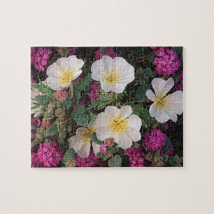 Desert Evening Primrose and Desert Sand Verbena, Jigsaw Puzzle