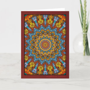 Desert Flower Mandala Holiday Card