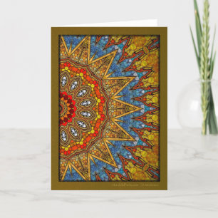 Desert Flower Mandala Holiday Card