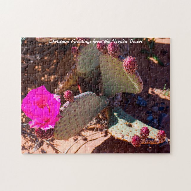 Desert Flower Nevada.Christmas Greetings Jigsaw Puzzle (Horizontal)