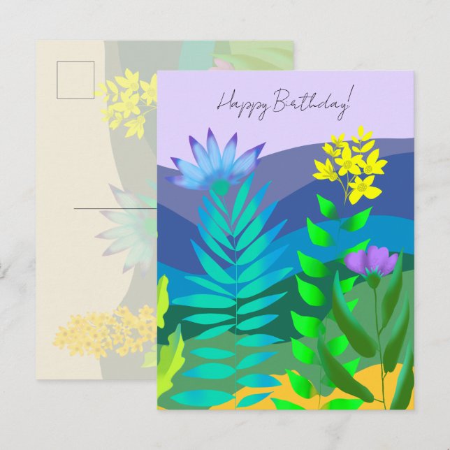 Desert flowers postcard (Front/Back)
