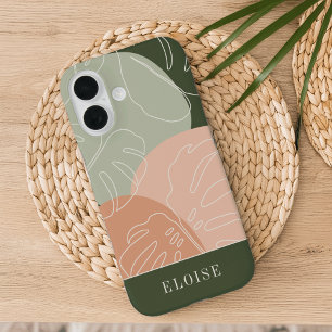 Desert & Forest Boho Tropical Monstera Leaf iPhone 16 Case