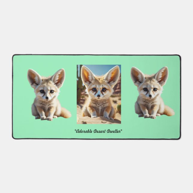 "Desert Fox Charm" Desk Mat (Front)