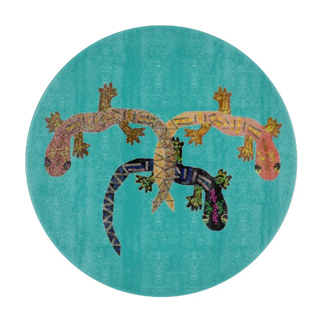 Desert Geckos Cutting Board (Front)
