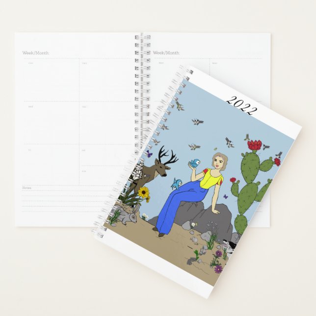 Desert Girl and Animals Planner (Display)