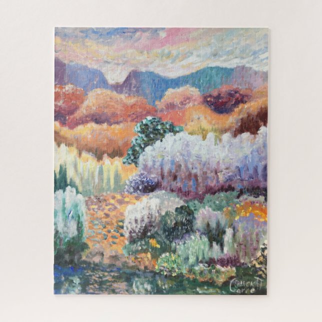 Desert Glory- Cool & Colourful Landscape Painting  Jigsaw Puzzle (Vertical)