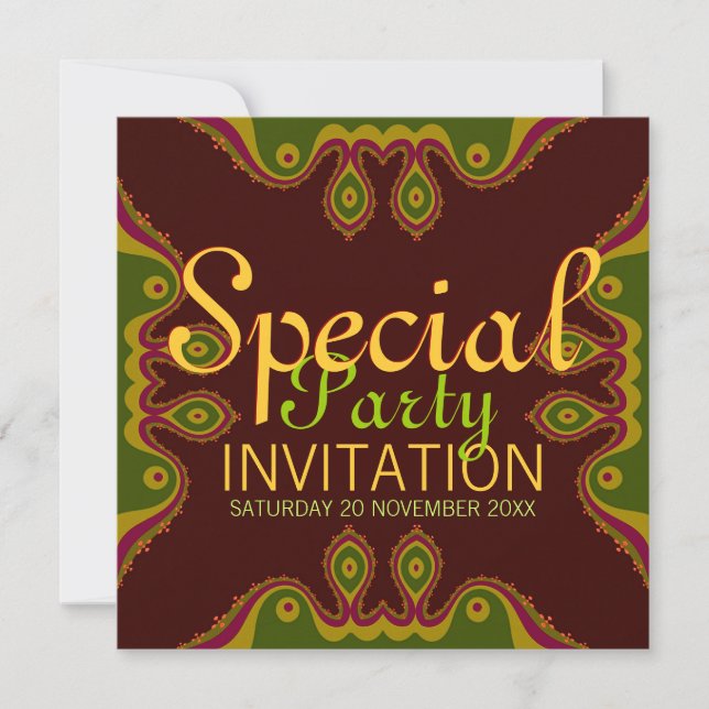Desert Goddess Special Party Invitations (Front)