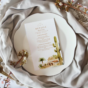 Desert Hacienda Wedding Style Enclosure Card