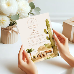 Desert Hacienda Wedding Style Invitation