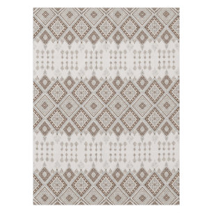 Desert Harmony Brown Moroccan Geometric Tribal Tablecloth
