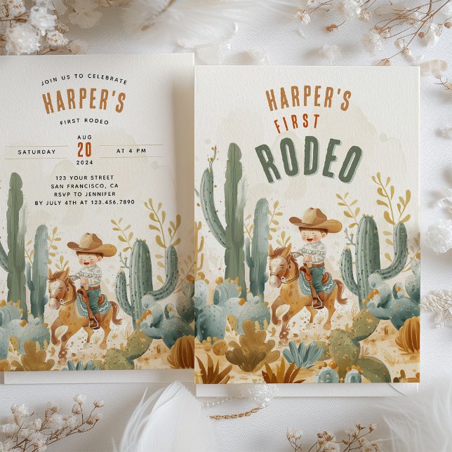 Desert Hoedown - Western Rodeo Themed Birthday Invitation (Creator Uploaded)