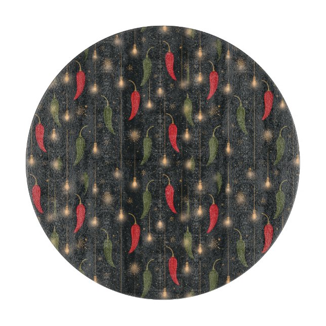 Desert Holiday Chilli Pepper Entertaining Cutting Board (Front)