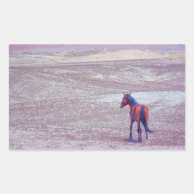 Desert Horse P8640 Rectangular Sticker (Front)