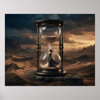 Desert hourglass woman poster