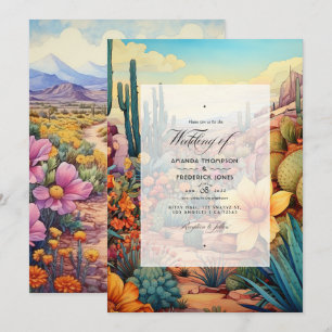 Desert Hues Floral Wedding Invitation