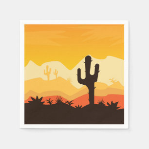 Desert Illustration Napkin