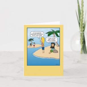 Desert Island note card (blank inside)