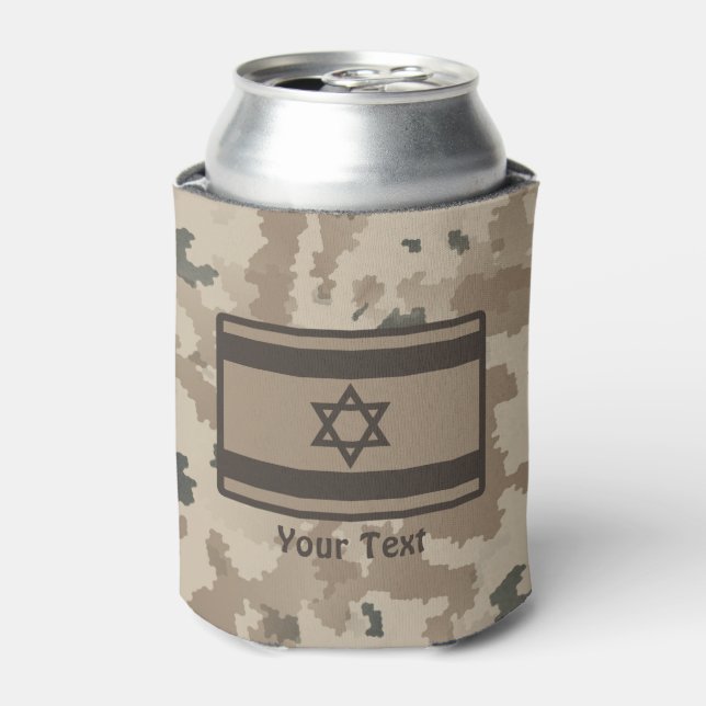 Desert Israeli Flag Can Cooler (Can Front)
