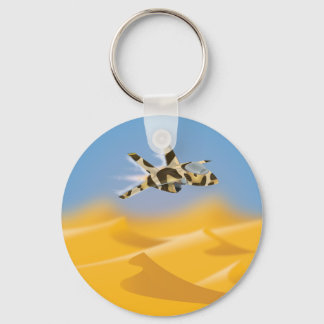Desert Jet Fighter Key Ring