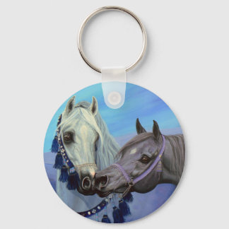 Desert Jewels Arabian horses keychain