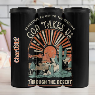 Desert Journey Christian Scripture Graphic Thermal Tumbler