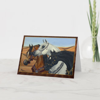 Desert Kings Arabian horses greeting card