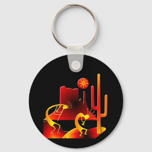 Desert Kokopelli Key Ring