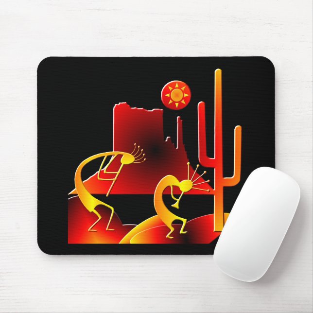 Desert Kokopelli Mouse Pad (With Mouse)