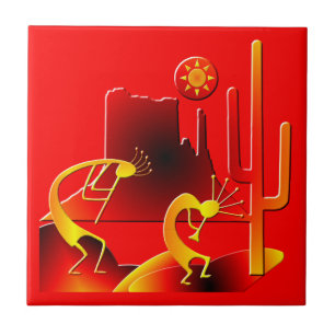 Desert Kokopelli Tile