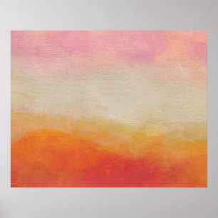 Desert Lands Abstract Landscape Painting Poster