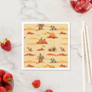Desert Landscape Arizona Pattern Napkin