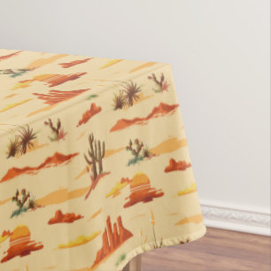 Desert Landscape Arizona Pattern Tablecloth
