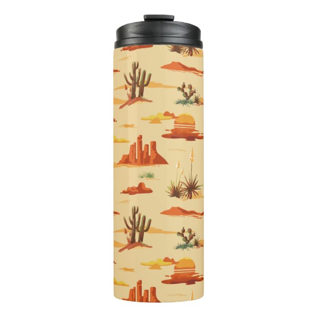 Desert Landscape Arizona Pattern Thermal Tumbler (Front)