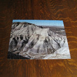 Desert Landscape Blue Mesa Badlands Photo Jigsaw Puzzle<br><div class="desc">The tall desert mountains of the Blue Mesa badlands in Petrified Forest National Park near Holbrook, Arizona feature layers of multi-coloured rock. The mountains have many crevices and crags filled with shadows showcasing the texture of the rock formations. A clear blue sky contrasts the desert landscape. To see the original...</div>