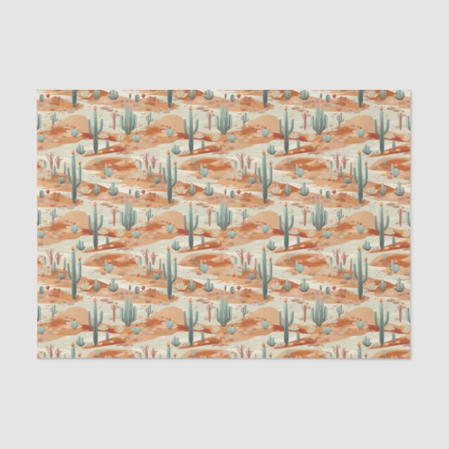 Desert Landscape Decoupage Tissue Paper (Front)
