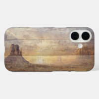 Desert Landscape Monument Valley And Cloudy Sky