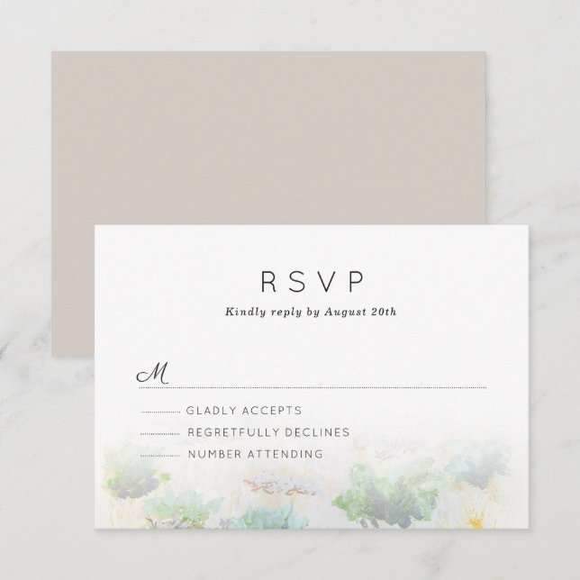 Desert Landscape Wedding RSVP Card (Front/Back)
