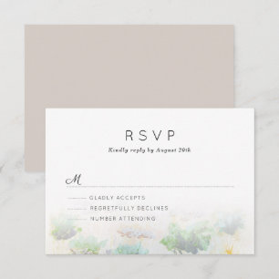 Desert Landscape Wedding RSVP Card
