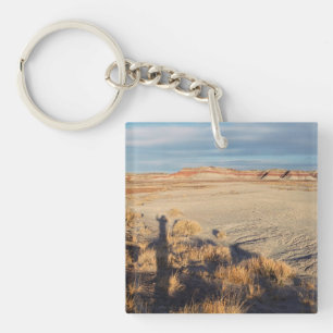 Desert Landscape with Waving Shadow Photo Key Ring