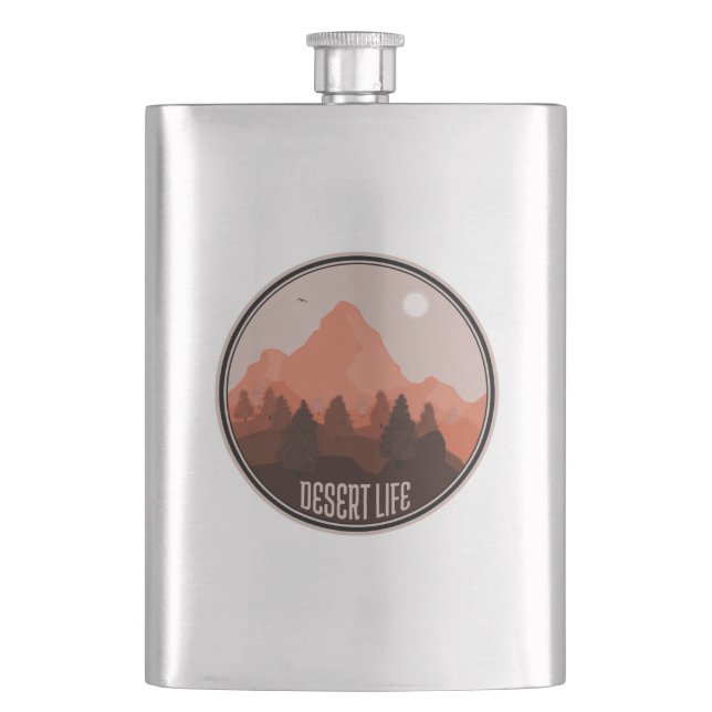 Desert Life Hip Flask (Front)